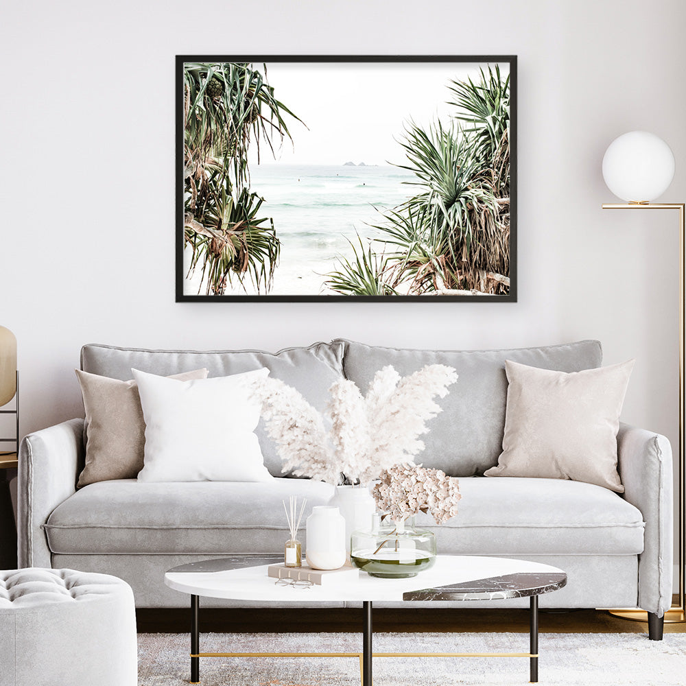 Shop Wategos Views Photo Art Print a coastal themed photography wall art print from The Print Emporium wall artwork collection - Buy Australian made fine art poster and framed prints for the home and your interior decor, TPE-953-AP