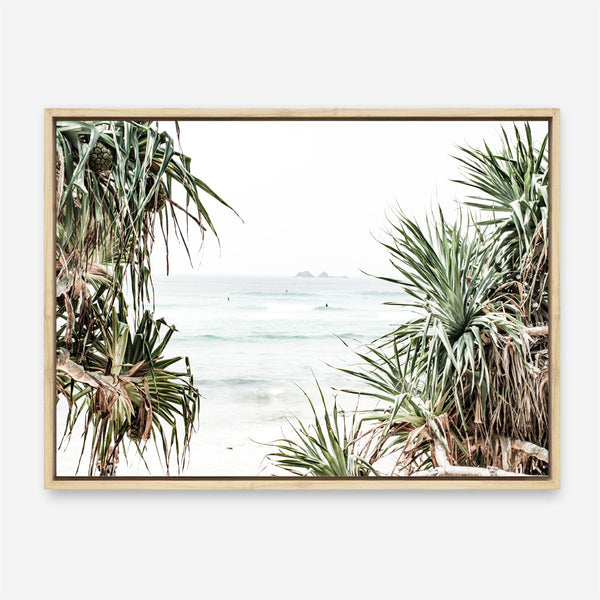 Shop Wategos Views Photo Canvas Print a coastal themed photography framed stretched canvas print from The Print Emporium wall artwork collection - Buy Australian made prints for the home and your interior decor space, TPE-953-CA-35X46-NF