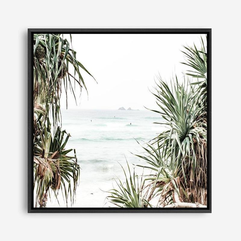 Shop Wategos Views (Square) Photo Canvas a coastal themed photography framed stretched canvas print from The Print Emporium wall artwork collection - Buy Australian made prints for the home and your interior decor space, TPE-969-CA-40X40-NF