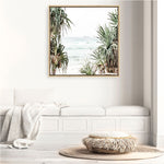 Shop Wategos Views (Square) Photo Canvas a coastal themed photography framed stretched canvas print from The Print Emporium wall artwork collection - Buy Australian made prints for the home and your interior decor space, TPE-969-CA-40X40-NF