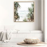Shop Wategos Views (Square) Photo Canvas a coastal themed photography framed stretched canvas print from The Print Emporium wall artwork collection - Buy Australian made prints for the home and your interior decor space, TPE-969-CA-40X40-NF