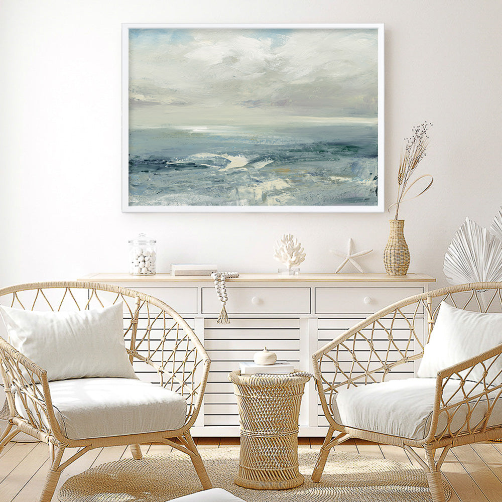 Shop Waves Art Print a painted abstract themed wall art print from The Print Emporium wall artwork collection - Buy Australian made fine art painting style poster and framed prints for the home and your interior decor room, TPE-WA-37620-AP