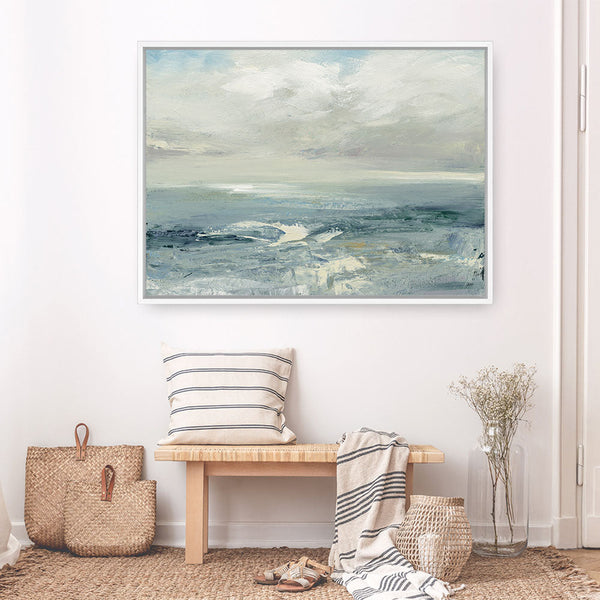 Shop Waves Canvas Print a painted abstract themed framed canvas wall art print from The Print Emporium artwork collection - Buy Australian made fine art painting style stretched canvas prints for the home and your interior decor space, TPE-WA-37620-CA-35X46-NF