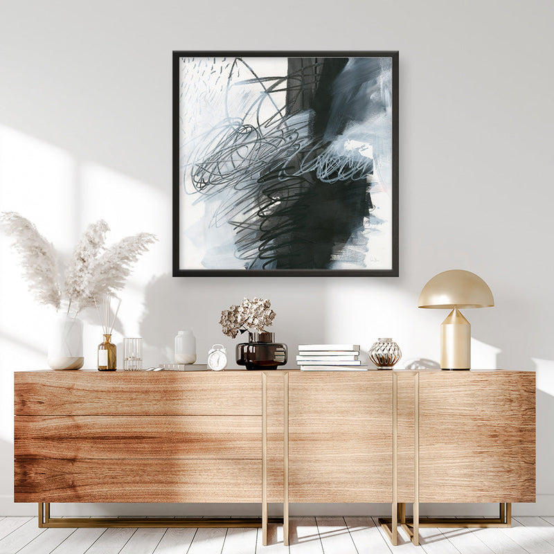 Shop Whats Happening I (Square) Art Print a painted abstract themed wall art print from The Print Emporium wall artwork collection - Buy Australian made fine art painting style poster and framed prints for the home and your interior decor room, TPE-WA-14273-AP