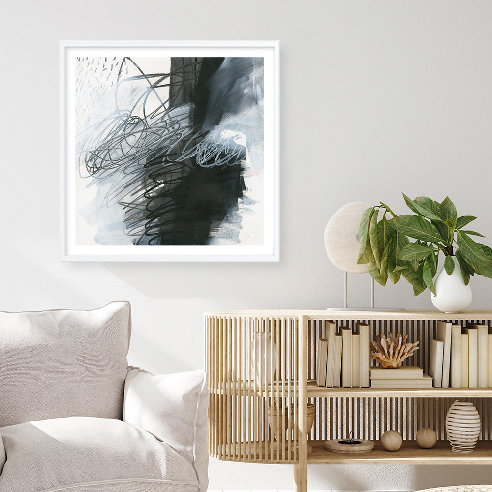 Shop Whats Happening I (Square) Art Print a painted abstract themed wall art print from The Print Emporium wall artwork collection - Buy Australian made fine art painting style poster and framed prints for the home and your interior decor room, TPE-WA-14273-AP