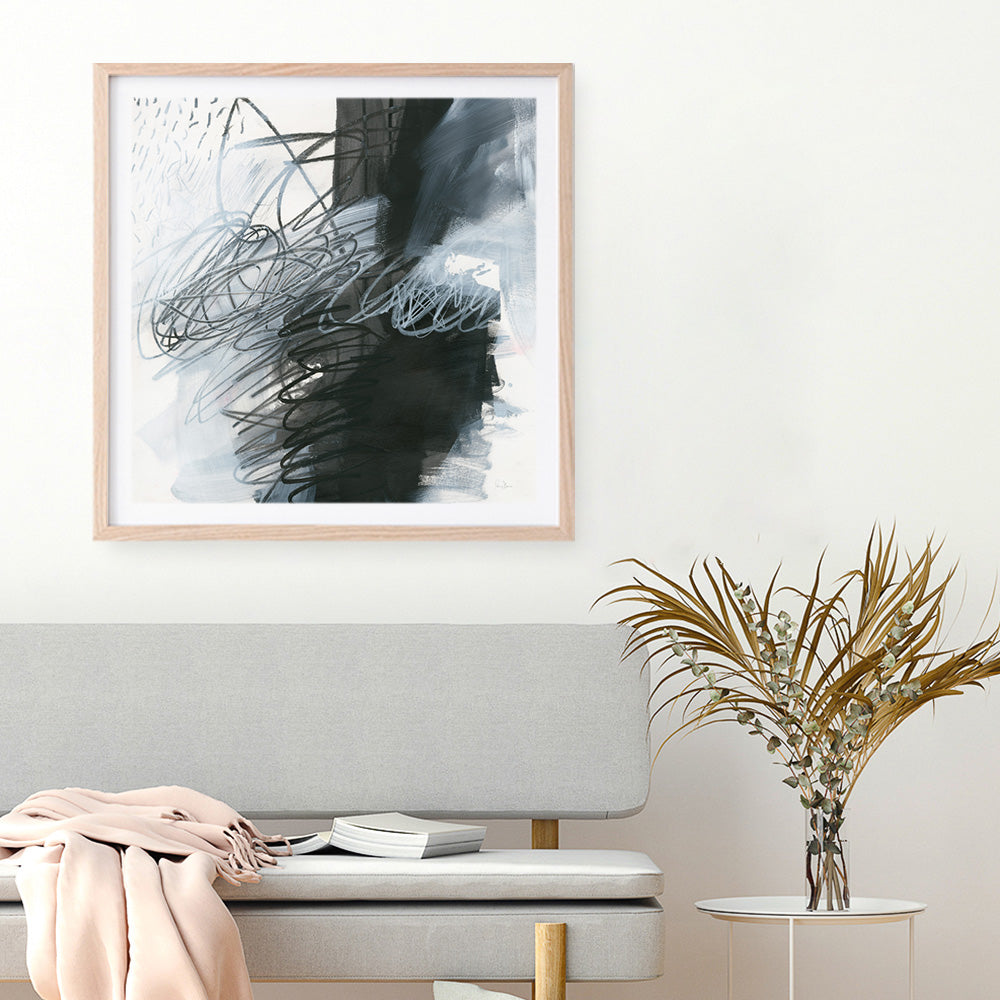 Shop Whats Happening I (Square) Art Print a painted abstract themed wall art print from The Print Emporium wall artwork collection - Buy Australian made fine art painting style poster and framed prints for the home and your interior decor room, TPE-WA-14273-AP