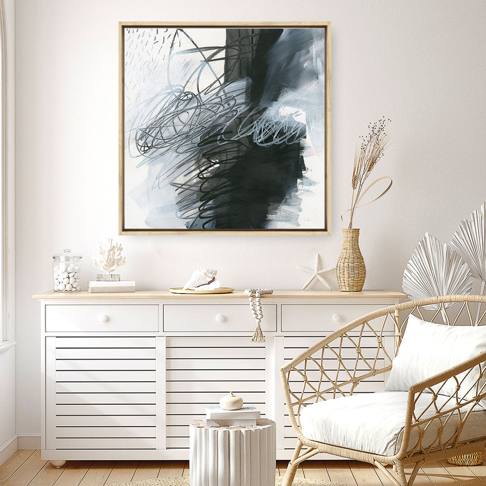 Shop Whats Happening I (Square) Canvas Print a painted abstract themed framed canvas wall art print from The Print Emporium artwork collection - Buy Australian made fine art painting style stretched canvas prints for the home and your interior decor space, TPE-WA-14273-CA-40X40-NF