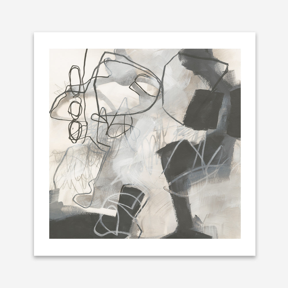 Shop Whats Happening II Neutral (Square) Art Print a painted abstract themed wall art print from The Print Emporium wall artwork collection - Buy Australian made fine art painting style poster and framed prints for the home and your interior decor room, TPE-WA-59009-AP