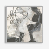 Shop Whats Happening II Neutral (Square) Canvas Print a painted abstract themed framed canvas wall art print from The Print Emporium artwork collection - Buy Australian made fine art painting style stretched canvas prints for the home and your interior decor space, TPE-WA-59009-CA-40X40-NF