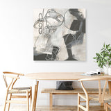 Shop Whats Happening II Neutral (Square) Canvas Print a painted abstract themed framed canvas wall art print from The Print Emporium artwork collection - Buy Australian made fine art painting style stretched canvas prints for the home and your interior decor space, TPE-WA-59009-CA-40X40-NF