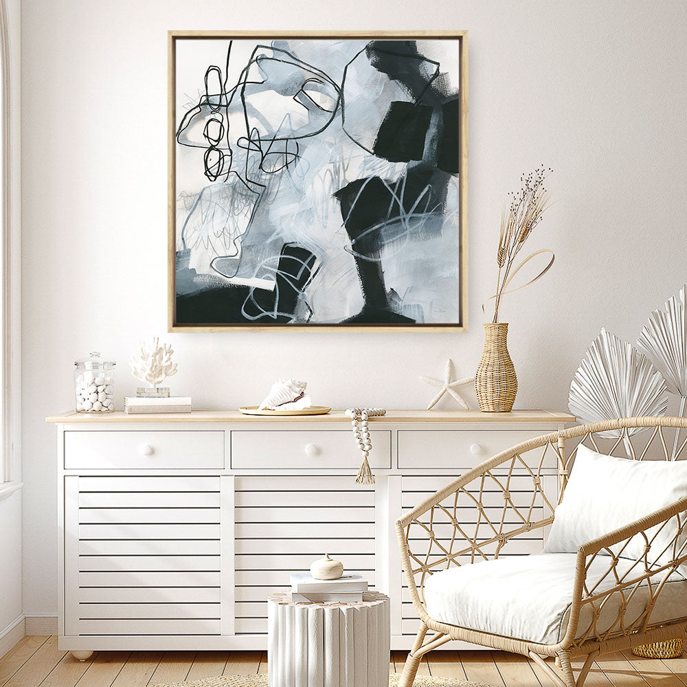 Shop Whats Happening II (Square) Canvas Print a painted abstract themed framed canvas wall art print from The Print Emporium artwork collection - Buy Australian made fine art painting style stretched canvas prints for the home and your interior decor space, TPE-WA-14274-CA-40X40-NF