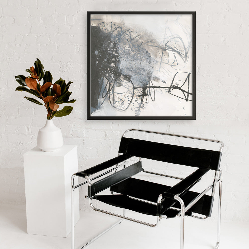 Shop Whats Happening III Neutral (Square) Art Print a painted abstract themed wall art print from The Print Emporium wall artwork collection - Buy Australian made fine art painting style poster and framed prints for the home and your interior decor room, TPE-WA-59010-AP