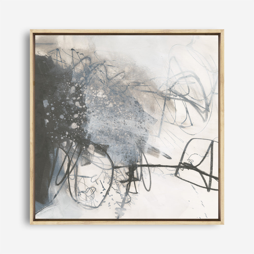 Shop Whats Happening III Neutral (Square) Canvas Print a painted abstract themed framed canvas wall art print from The Print Emporium artwork collection - Buy Australian made fine art painting style stretched canvas prints for the home and your interior decor space, TPE-WA-59010-CA-40X40-NF
