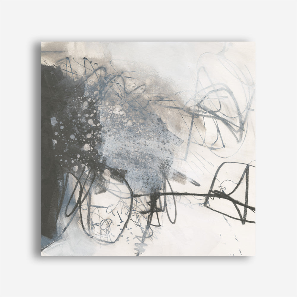 Shop Whats Happening III Neutral (Square) Canvas Print a painted abstract themed framed canvas wall art print from The Print Emporium artwork collection - Buy Australian made fine art painting style stretched canvas prints for the home and your interior decor space, TPE-WA-59010-CA-40X40-NF