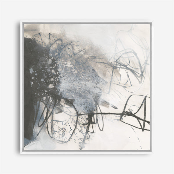 Shop Whats Happening III Neutral (Square) Canvas Print a painted abstract themed framed canvas wall art print from The Print Emporium artwork collection - Buy Australian made fine art painting style stretched canvas prints for the home and your interior decor space, TPE-WA-59010-CA-40X40-NF