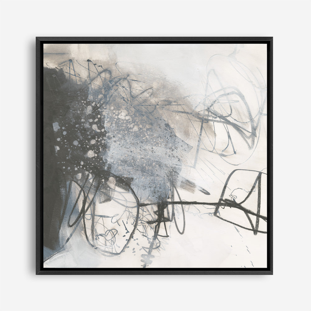 Shop Whats Happening III Neutral (Square) Canvas Print a painted abstract themed framed canvas wall art print from The Print Emporium artwork collection - Buy Australian made fine art painting style stretched canvas prints for the home and your interior decor space, TPE-WA-59010-CA-40X40-NF