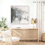 Shop Whats Happening III Neutral (Square) Canvas Print a painted abstract themed framed canvas wall art print from The Print Emporium artwork collection - Buy Australian made fine art painting style stretched canvas prints for the home and your interior decor space, TPE-WA-59010-CA-40X40-NF