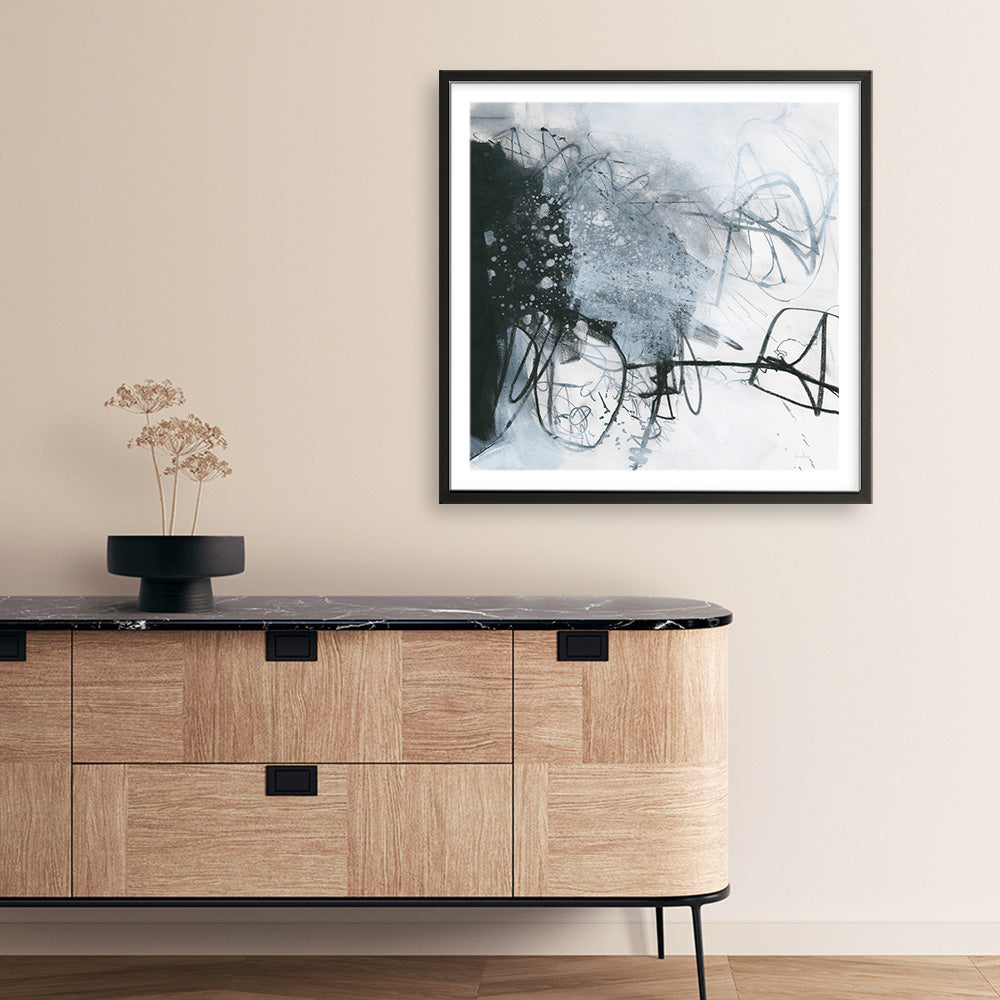 Shop Whats Happening III (Square) Art Print a painted abstract themed wall art print from The Print Emporium wall artwork collection - Buy Australian made fine art painting style poster and framed prints for the home and your interior decor room, TPE-WA-14275-AP