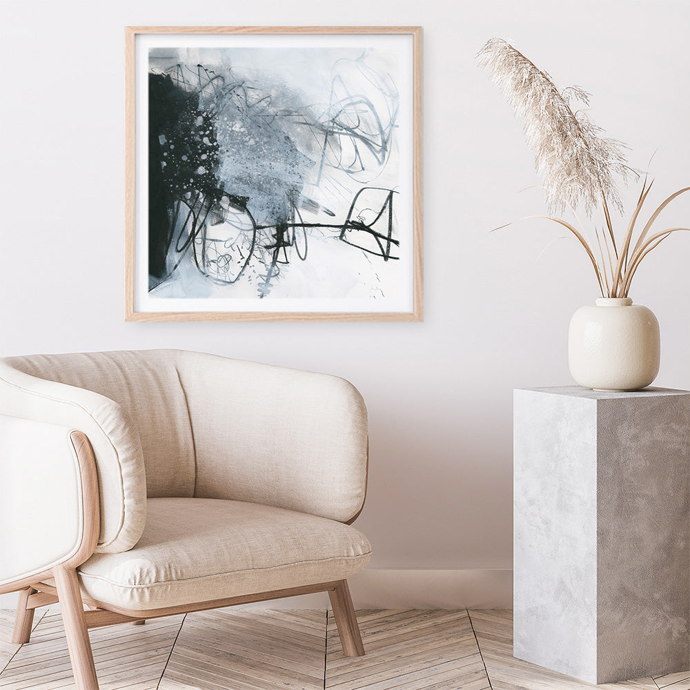 Shop Whats Happening III (Square) Art Print a painted abstract themed wall art print from The Print Emporium wall artwork collection - Buy Australian made fine art painting style poster and framed prints for the home and your interior decor room, TPE-WA-14275-AP