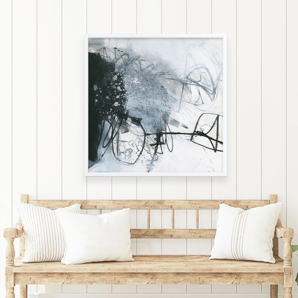 Shop Whats Happening III (Square) Art Print a painted abstract themed wall art print from The Print Emporium wall artwork collection - Buy Australian made fine art painting style poster and framed prints for the home and your interior decor room, TPE-WA-14275-AP