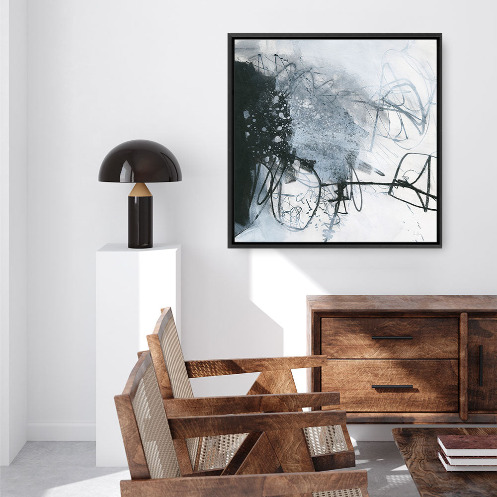 Shop Whats Happening III (Square) Canvas Print a painted abstract themed framed canvas wall art print from The Print Emporium artwork collection - Buy Australian made fine art painting style stretched canvas prints for the home and your interior decor space, TPE-WA-14275-CA-40X40-NF