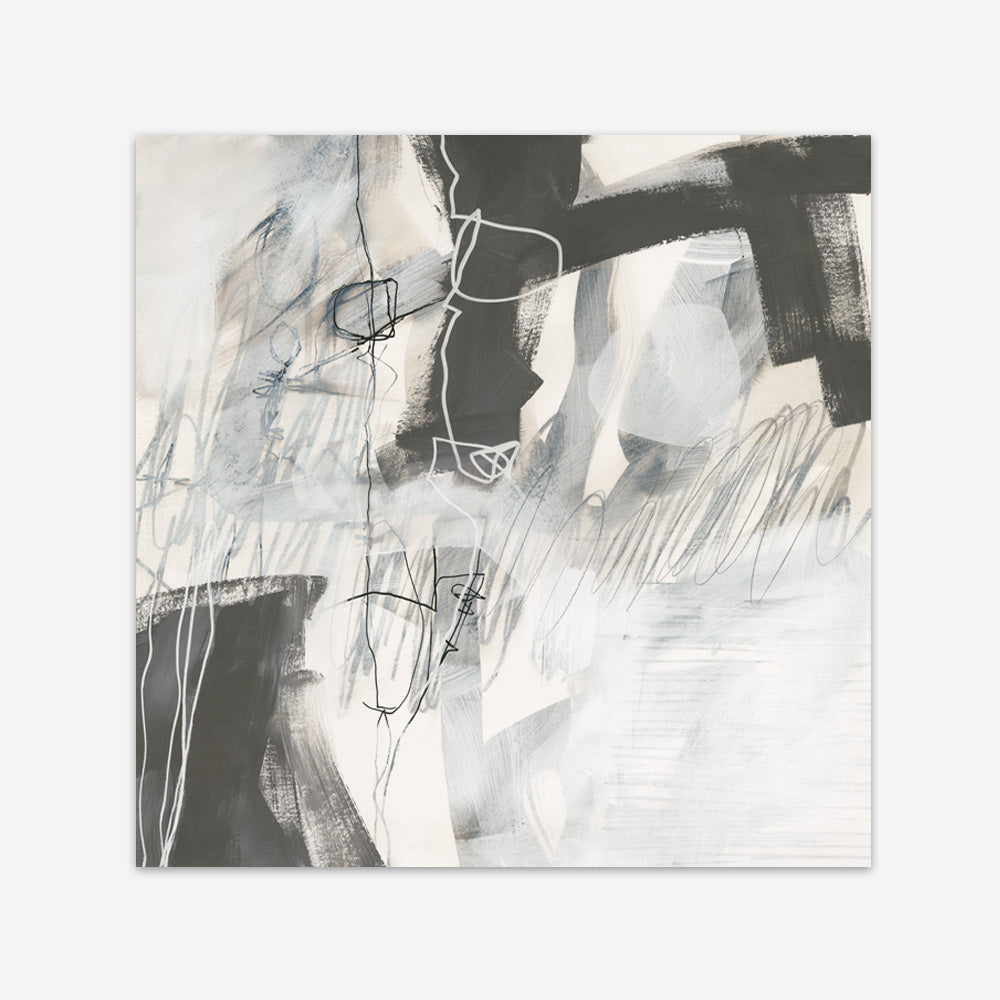 Shop Whats Happening V Neutral (Square) Art Print a painted abstract themed wall art print from The Print Emporium wall artwork collection - Buy Australian made fine art painting style poster and framed prints for the home and your interior decor room, TPE-WA-59011-AP