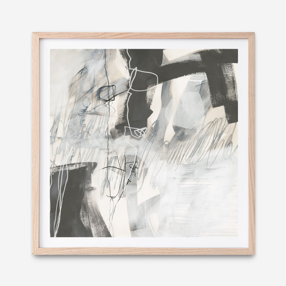 Shop Whats Happening V Neutral (Square) Art Print a painted abstract themed wall art print from The Print Emporium wall artwork collection - Buy Australian made fine art painting style poster and framed prints for the home and your interior decor room, TPE-WA-59011-AP