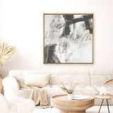 Shop Whats Happening V Neutral (Square) Canvas Print a painted abstract themed framed canvas wall art print from The Print Emporium artwork collection - Buy Australian made fine art painting style stretched canvas prints for the home and your interior decor space, TPE-WA-59011-CA-40X40-NF