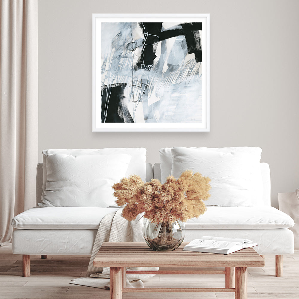 Shop Whats Happening V (Square) Art Print a painted abstract themed wall art print from The Print Emporium wall artwork collection - Buy Australian made fine art painting style poster and framed prints for the home and your interior decor room, TPE-WA-23513-AP