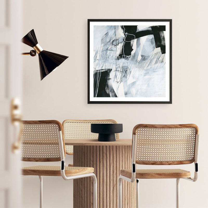 Shop Whats Happening V (Square) Art Print a painted abstract themed wall art print from The Print Emporium wall artwork collection - Buy Australian made fine art painting style poster and framed prints for the home and your interior decor room, TPE-WA-23513-AP