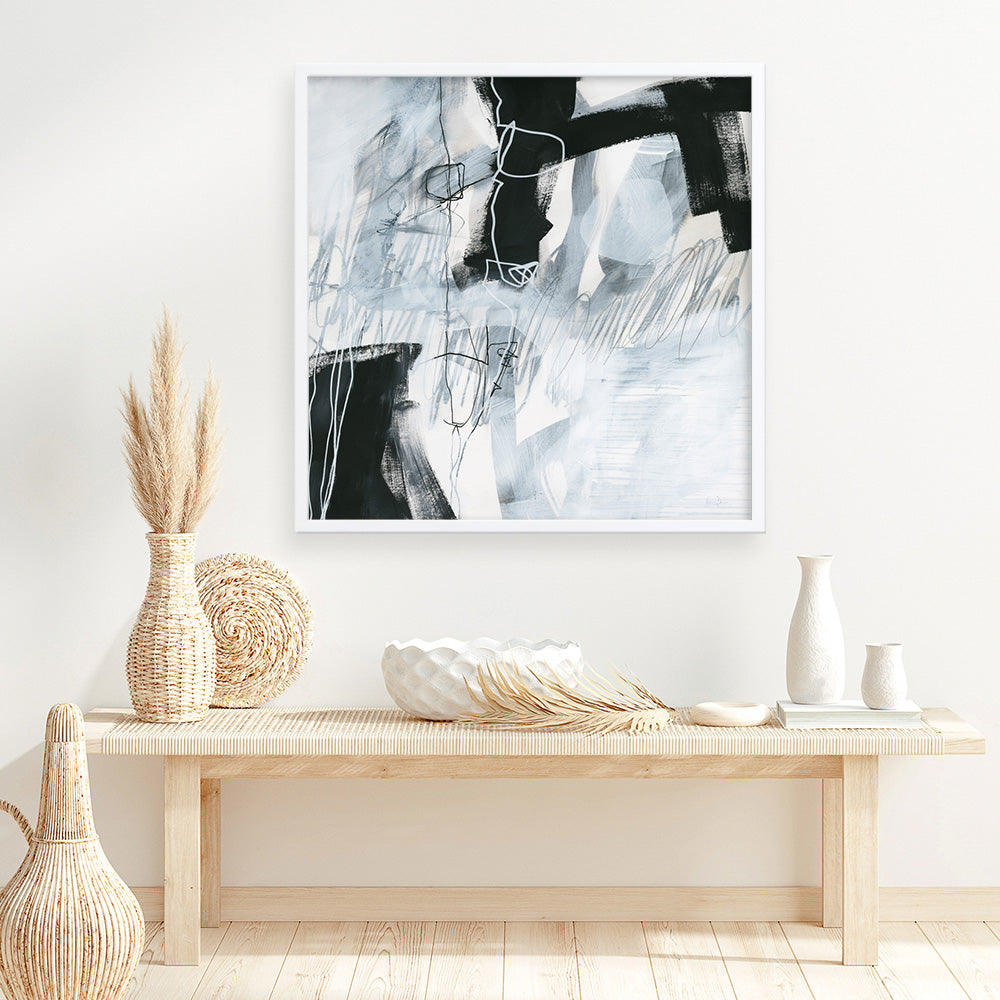 Shop Whats Happening V (Square) Art Print a painted abstract themed wall art print from The Print Emporium wall artwork collection - Buy Australian made fine art painting style poster and framed prints for the home and your interior decor room, TPE-WA-23513-AP