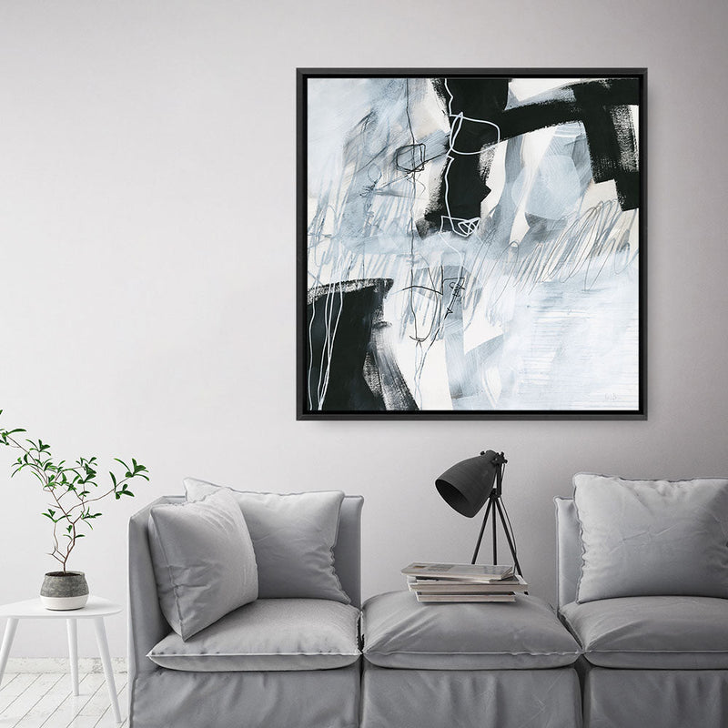 Shop Whats Happening V (Square) Canvas Print a painted abstract themed framed canvas wall art print from The Print Emporium artwork collection - Buy Australian made fine art painting style stretched canvas prints for the home and your interior decor space, TPE-WA-23513-CA-40X40-NF