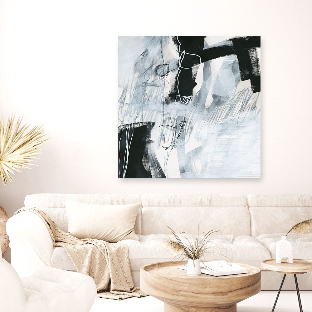 Shop Whats Happening V (Square) Canvas Print a painted abstract themed framed canvas wall art print from The Print Emporium artwork collection - Buy Australian made fine art painting style stretched canvas prints for the home and your interior decor space, TPE-WA-23513-CA-40X40-NF