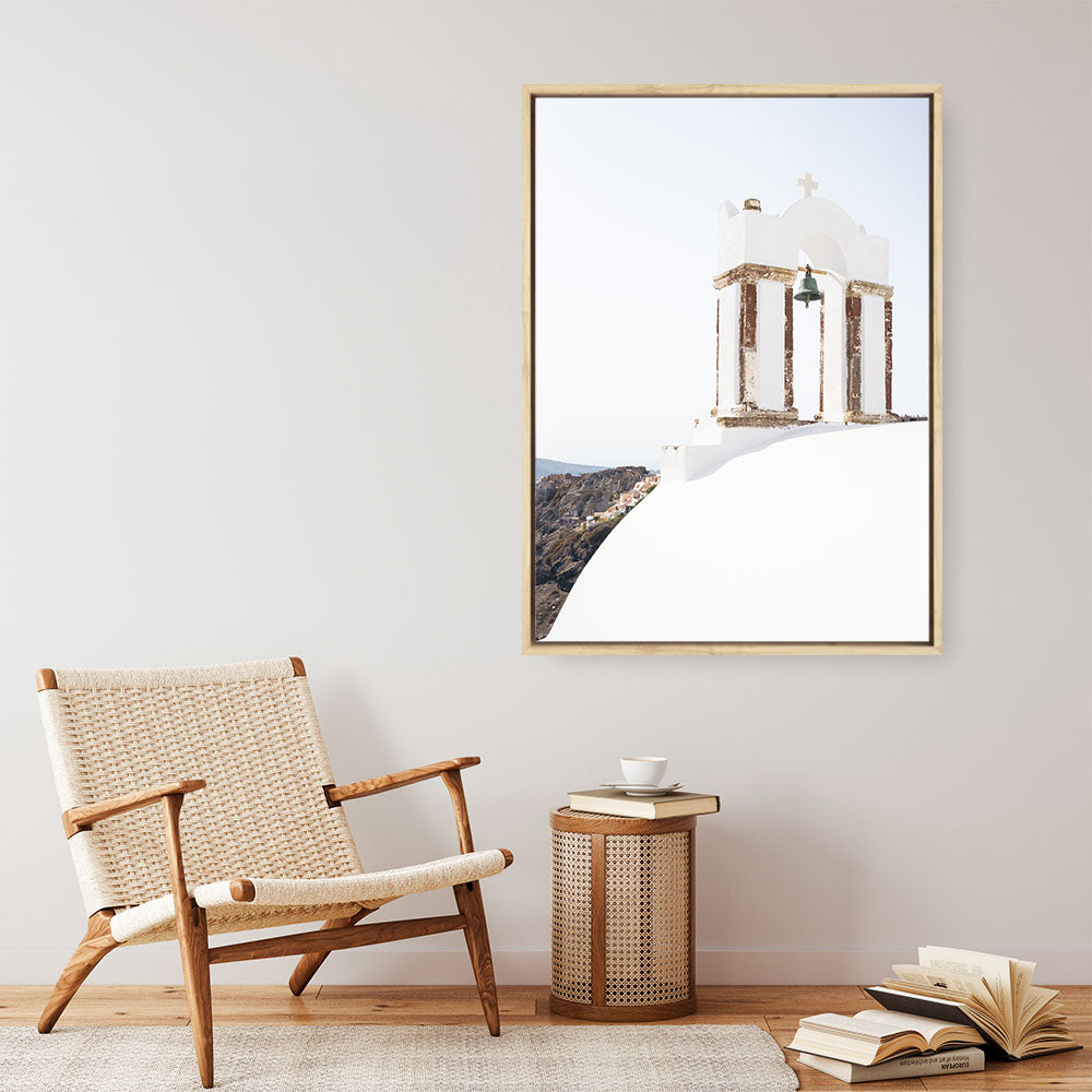 Shop White Bell Tower Photo Canvas Print a coastal themed photography framed stretched canvas print from The Print Emporium wall artwork collection - Buy Australian made prints for the home and your interior decor space, TPE-1341-CA-35X46-NF