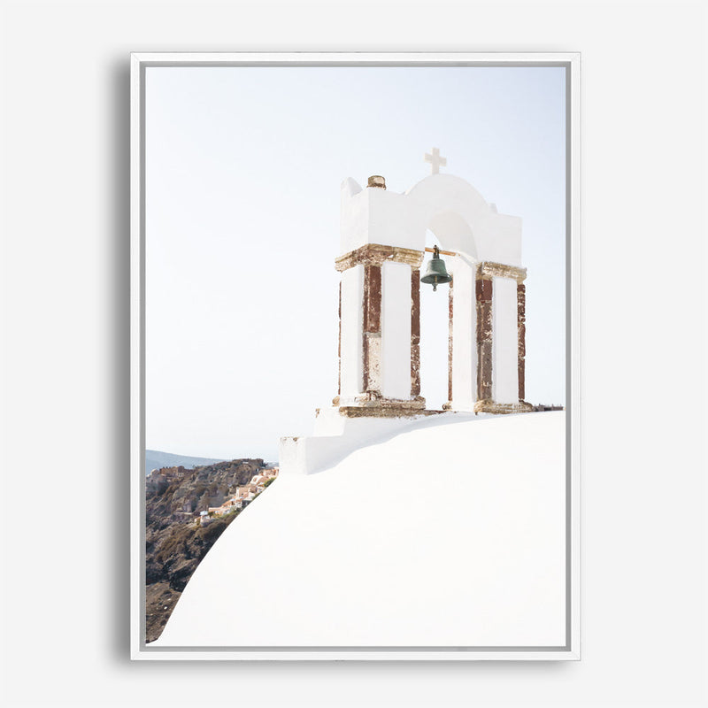 Shop White Bell Tower Photo Canvas Print a coastal themed photography framed stretched canvas print from The Print Emporium wall artwork collection - Buy Australian made prints for the home and your interior decor space, TPE-1341-CA-35X46-NF