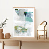 Shop White Blues I Art Print a painted abstract themed wall art print from The Print Emporium wall artwork collection - Buy Australian made fine art painting style poster and framed prints for the home and your interior decor room, TPE-PC-WZ023-AP