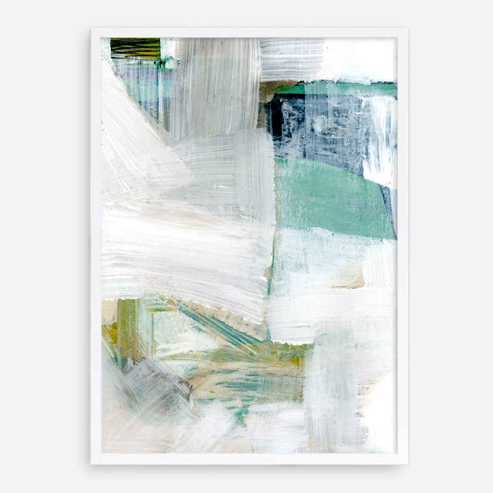Shop White Blues I Art Print a painted abstract themed wall art print from The Print Emporium wall artwork collection - Buy Australian made fine art painting style poster and framed prints for the home and your interior decor room, TPE-PC-WZ023-AP