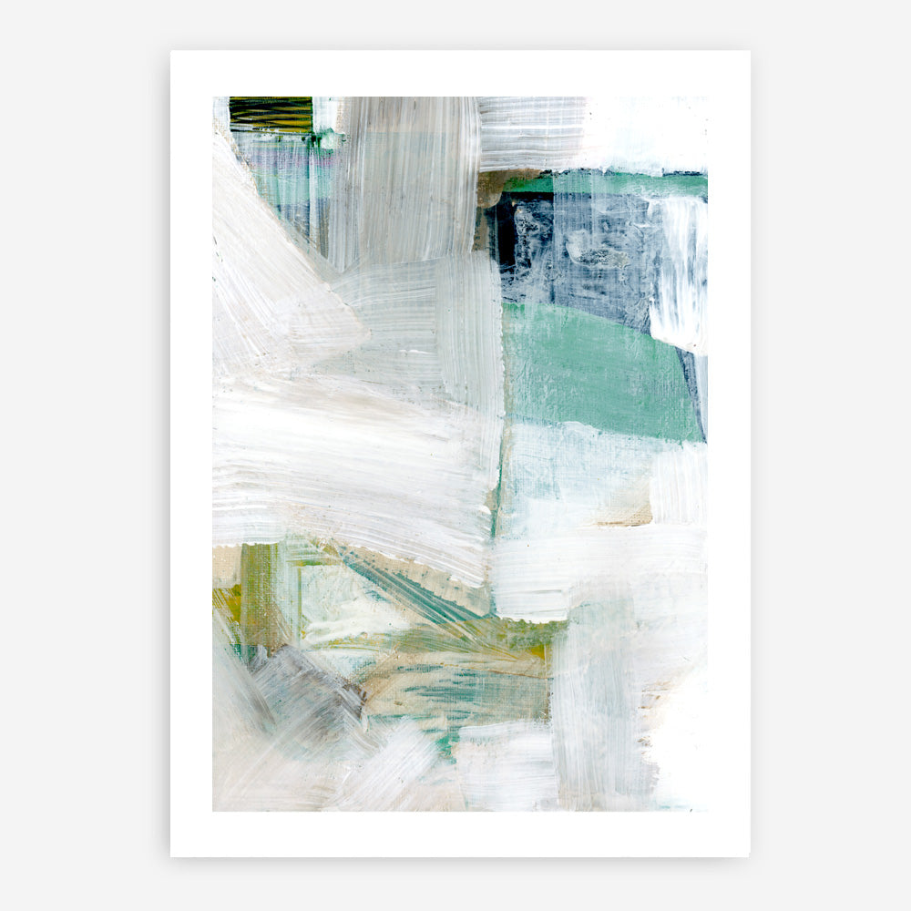 Shop White Blues I Art Print a painted abstract themed wall art print from The Print Emporium wall artwork collection - Buy Australian made fine art painting style poster and framed prints for the home and your interior decor room, TPE-PC-WZ023-AP