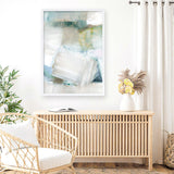 Shop White Blues II Art Print a painted abstract themed wall art print from The Print Emporium wall artwork collection - Buy Australian made fine art painting style poster and framed prints for the home and your interior decor room, TPE-PC-WZ024-AP