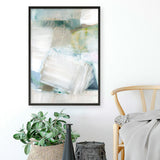 Shop White Blues II Art Print a painted abstract themed wall art print from The Print Emporium wall artwork collection - Buy Australian made fine art painting style poster and framed prints for the home and your interior decor room, TPE-PC-WZ024-AP