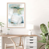 Shop White Blues II Art Print a painted abstract themed wall art print from The Print Emporium wall artwork collection - Buy Australian made fine art painting style poster and framed prints for the home and your interior decor room, TPE-PC-WZ024-AP