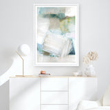Shop White Blues II Art Print a painted abstract themed wall art print from The Print Emporium wall artwork collection - Buy Australian made fine art painting style poster and framed prints for the home and your interior decor room, TPE-PC-WZ024-AP