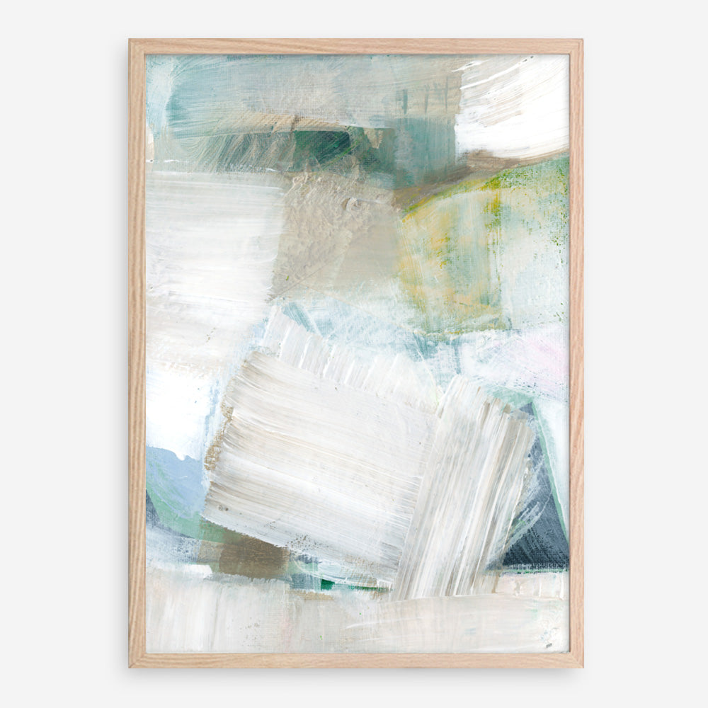 Shop White Blues II Art Print a painted abstract themed wall art print from The Print Emporium wall artwork collection - Buy Australian made fine art painting style poster and framed prints for the home and your interior decor room, TPE-PC-WZ024-AP