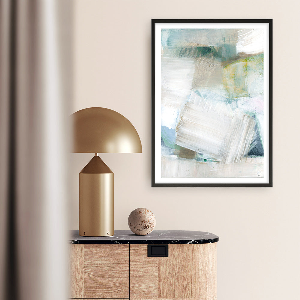 Shop White Blues II Art Print a painted abstract themed wall art print from The Print Emporium wall artwork collection - Buy Australian made fine art painting style poster and framed prints for the home and your interior decor room, TPE-PC-WZ024-AP
