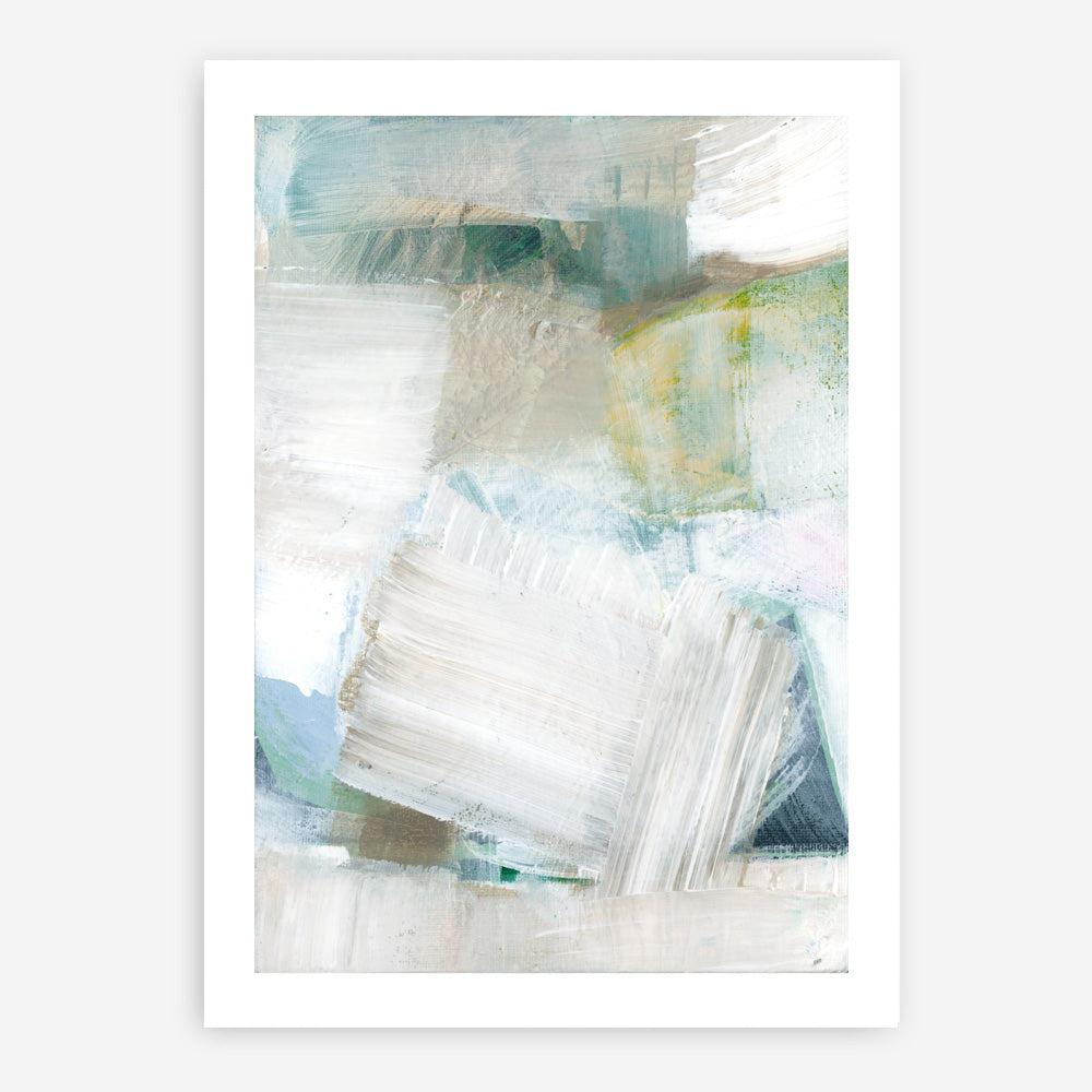 Shop White Blues II Art Print a painted abstract themed wall art print from The Print Emporium wall artwork collection - Buy Australian made fine art painting style poster and framed prints for the home and your interior decor room, TPE-PC-WZ024-AP