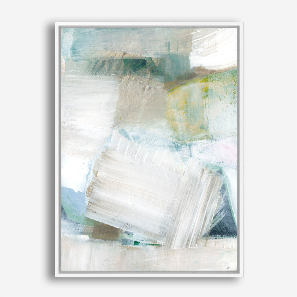 Shop White Blues II Canvas Print a painted abstract themed framed canvas wall art print from The Print Emporium artwork collection - Buy Australian made fine art painting style stretched canvas prints for the home and your interior decor space, TPE-PC-WZ024-CA-35X46-NF