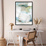 Shop White Blues II Canvas Print a painted abstract themed framed canvas wall art print from The Print Emporium artwork collection - Buy Australian made fine art painting style stretched canvas prints for the home and your interior decor space, TPE-PC-WZ024-CA-35X46-NF