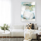 Shop White Blues II Canvas Print a painted abstract themed framed canvas wall art print from The Print Emporium artwork collection - Buy Australian made fine art painting style stretched canvas prints for the home and your interior decor space, TPE-PC-WZ024-CA-35X46-NF
