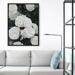 Shop White English Roses Canvas Print a floral themed painted framed canvas wall art print from The Print Emporium artwork collection - Buy Australian made fine art painting style stretched canvas prints for the home and your interior decor space, TPE-008-CA-35X46-NF