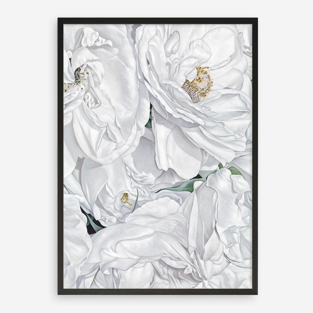 Shop White Flowers Art Print a floral themed painted wall art print from The Print Emporium wall artwork collection - Buy Australian made fine art painting style poster and framed prints for the home and your interior decor room, TPE-026-AP